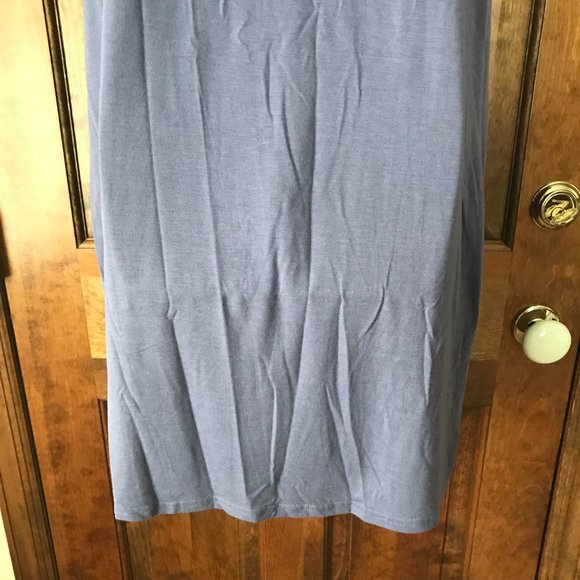 Wangzhi Purple V-Neck Tee Dress w/Knotted Hem Large - Picture 10 of 11